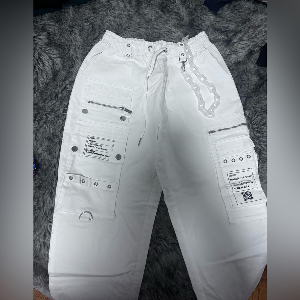 Maniere De Voir Cargo Pants (White)